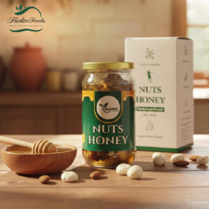 Buy Organic Nuts Honey Jar Online Pakistan, Mixed Dry Fruits + Pure Honey
